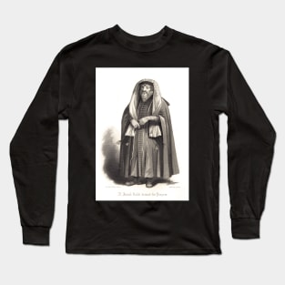 A Jewish Rabbi dressed for prayers Long Sleeve T-Shirt